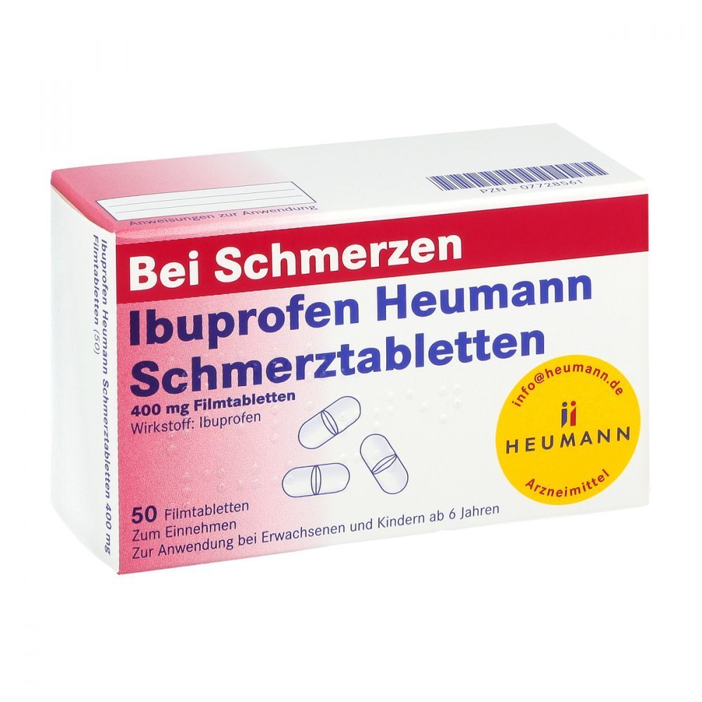 Ibuprofen Heumann Schmerztabletten 400 mg, 50 St. Filmtabletten