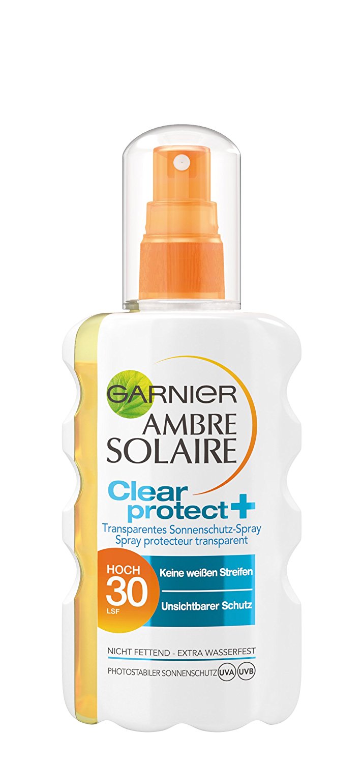 Garnier Ambre Solaire Clear Protect Sonnenschutz Spray LSF 30, Transparent, 1er Pack (1 x 200 ml)