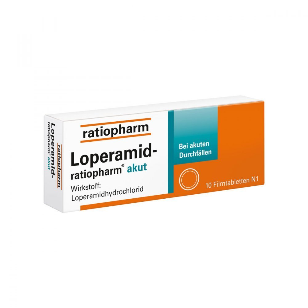 Loperamid-ratiopharm akut 2 mg Tabletten, 10 St.