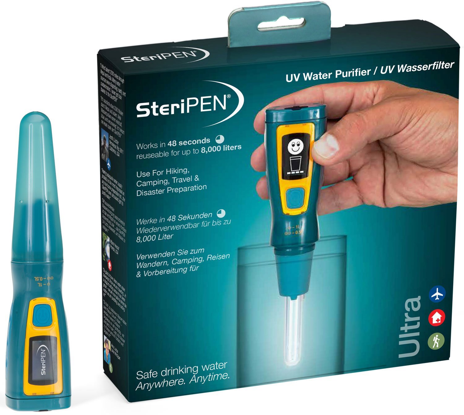 SteriPEN Ultra UV-Wasser-Filter-portabler-Wasserentkeimer-Purifier-Aufbereitung
