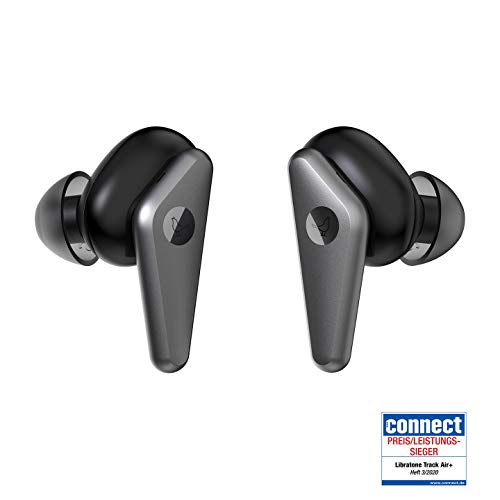 Libratone TRACK Air+ True Wireless In-Ear Kopfhörer smarter Geräuschunterdrückung (24h Akku – 6h Kopfhörer/18h Ladecase, ANC, schweiß-/spritzwasserschutz IPX4, Bluetooth 5.0) schwarz