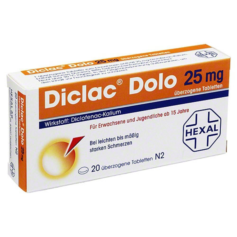 Diclac Dolo 25 mg Tabletten, 20 St.
