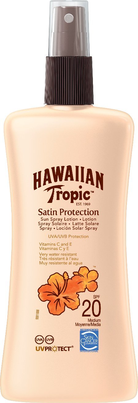 Hawaiian Tropic Satin Protection Sun Spray Lotion LSF 20, 200 ml