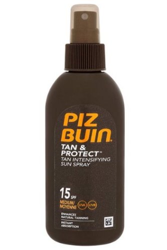 PIZ BUIN Tan & Protect Tan Intensiving Spray LSF 15/Bräunungsbeschleunigendes Öl Spray für eine intensive Bräune mit effektivem Schutz/150ml