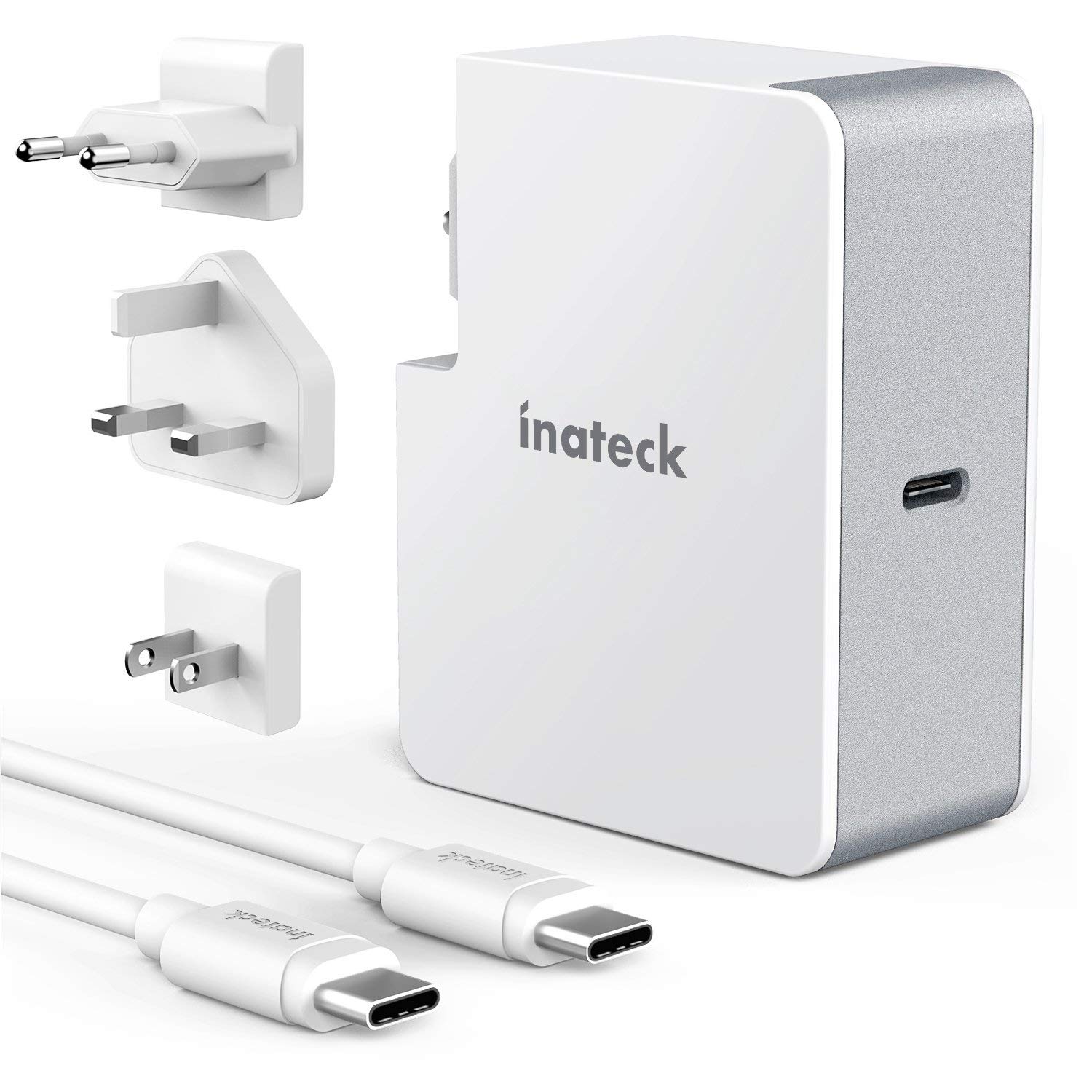 Inateck 45W USB C Ladegerät mit 2 m USB C Kabel, Power Delivery Type C Netzteil für Laptop und viele Weitere USB C Geräte, Weiß