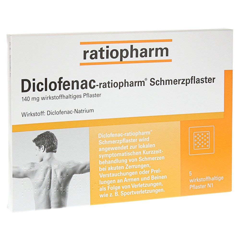 Diclofenac-ratiopharm Schmerzpflaster, 5 St.