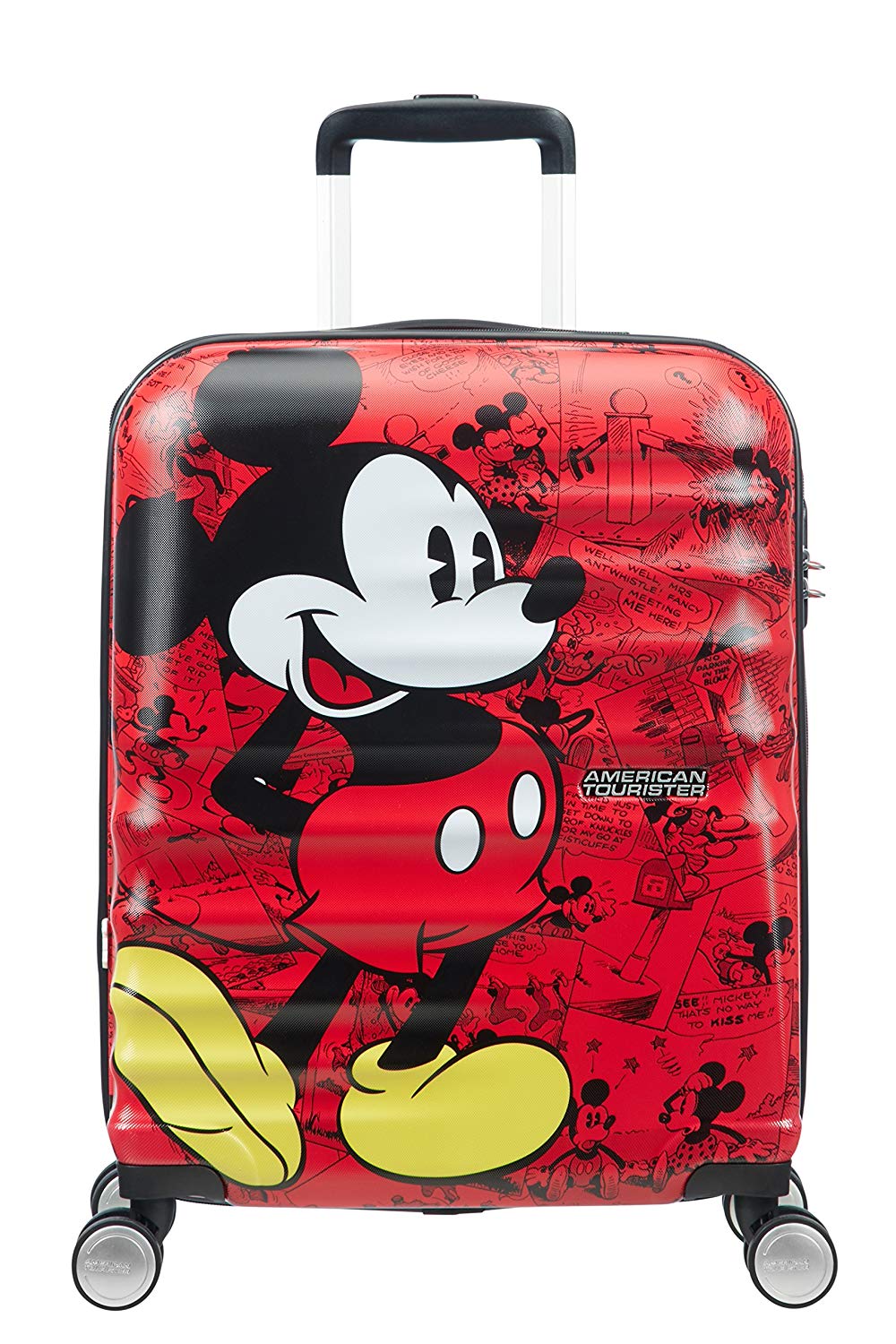 American Tourister - Disney Wavebreaker, Spinner-2.6 kg Kindergepäck, 55 cm, 36 L, Mickey Comics Red