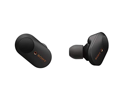 Sony WF-1000XM3 True Wireless Noise Cancelling Kopfhörer (bis zu 32h Akkulaufzeit, stabile Bluetooth Verbindung, Amazon Alexa, komplett kabellose Earbuds incl. Ladecase) schwarz