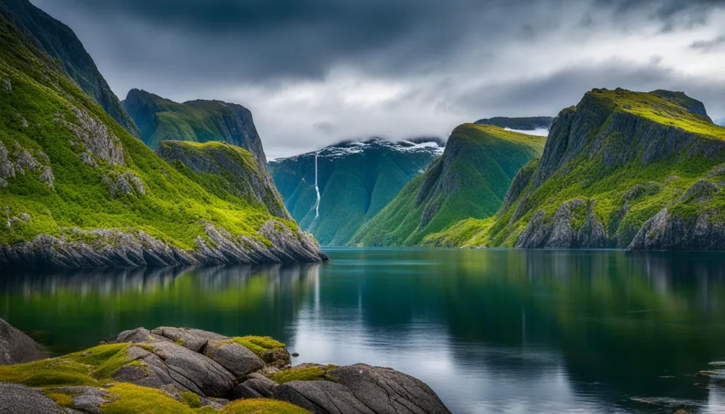 Norwegische Küste und Fjordlandschaften