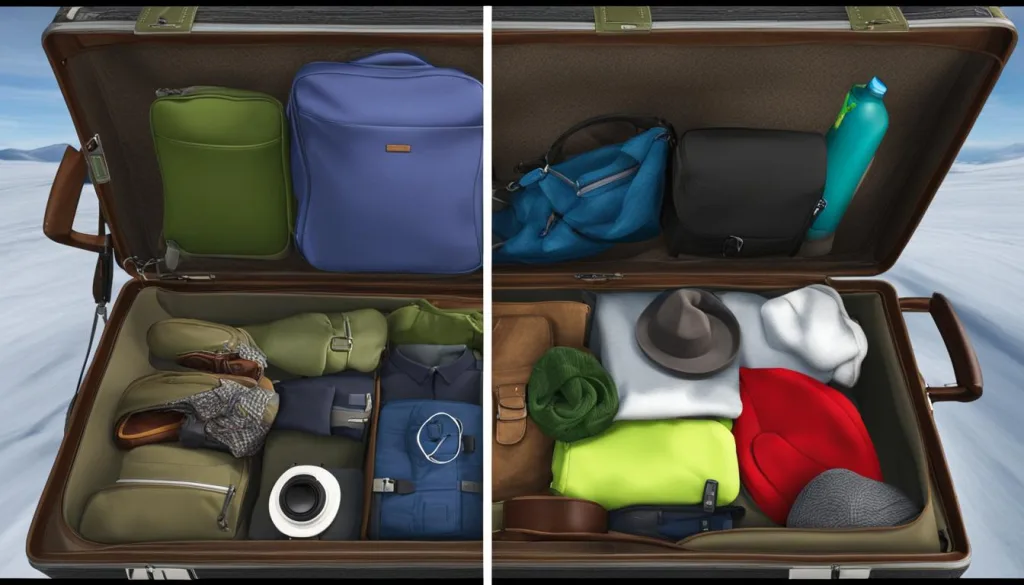 Koffer und Rucksack